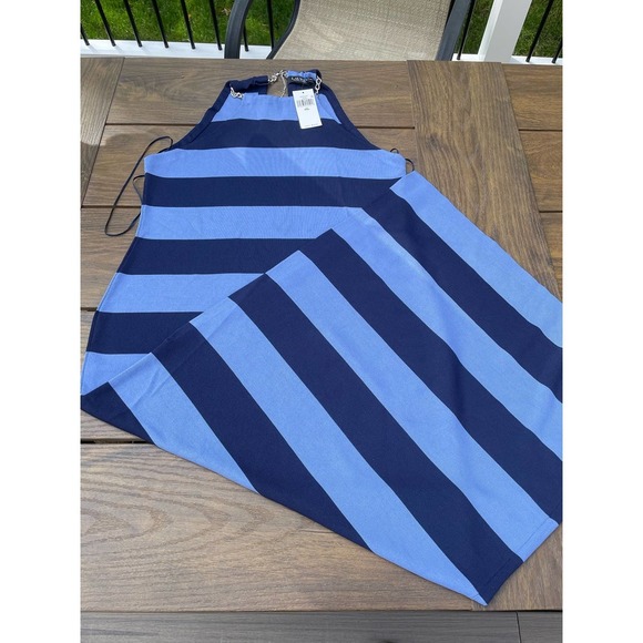 Ralph Lauren Striped Sleeveless Halter Dress Blue Navy $225 - Picture 12 of 12